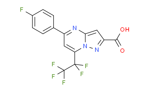 CAS No. 676521-71-4, 5-(4-Fluorophenyl)-7-(perfluoroethyl)pyrazolo[1,5-a]pyrimidine-2-carboxylic acid