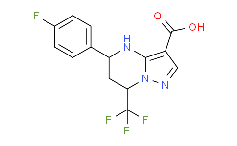 CAS No. 332853-71-1, 5-(4-Fluorophenyl)-7-(trifluoromethyl)-4,5,6,7-tetrahydropyrazolo[1,5-a]pyrimidine-3-carboxylic acid
