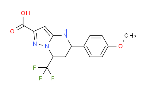 CAS No. 312935-05-0, 5-(4-Methoxyphenyl)-7-(trifluoromethyl)-4,5,6,7-tetrahydropyrazolo[1,5-a]pyrimidine-2-carboxylic acid