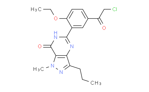 CAS No. 1058653-74-9, 5-(5-(2-Chloroacetyl)-2-ethoxyphenyl)-1-methyl-3-propyl-1H-pyrazolo[4,3-d]pyrimidin-7(6H)-one