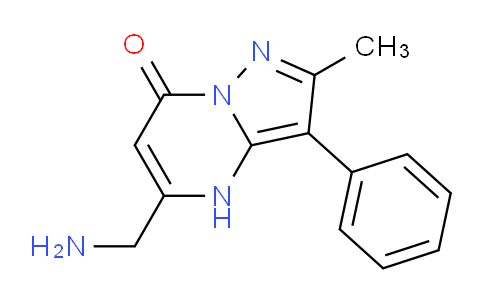 CAS No. 956576-88-8, 5-(Aminomethyl)-2-methyl-3-phenylpyrazolo[1,5-a]pyrimidin-7(4H)-one