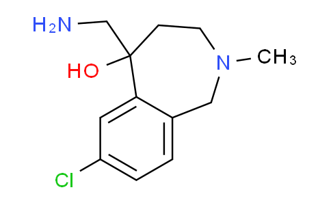 CAS No. 1707583-14-9, 5-(Aminomethyl)-7-chloro-2-methyl-2,3,4,5-tetrahydro-1H-benzo[c]azepin-5-ol