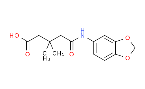 CAS No. 436088-57-2, 5-(Benzo[d][1,3]dioxol-5-ylamino)-3,3-dimethyl-5-oxopentanoic acid