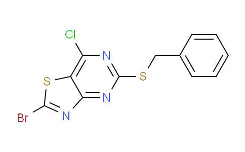CAS No. 259102-55-1, 5-(Benzylthio)-2-bromo-7-chlorothiazolo[4,5-d]pyrimidine
