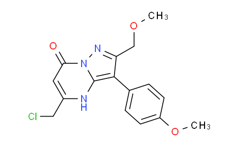 CAS No. 936077-59-7, 5-(Chloromethyl)-2-(methoxymethyl)-3-(4-methoxyphenyl)pyrazolo[1,5-a]pyrimidin-7(4H)-one