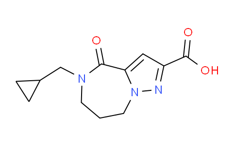 CAS No. 1707566-74-2, 5-(Cyclopropylmethyl)-4-oxo-5,6,7,8-tetrahydro-4H-pyrazolo[1,5-a][1,4]diazepine-2-carboxylic acid