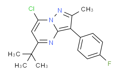 CAS No. 1383626-16-1, 5-(tert-Butyl)-7-chloro-3-(4-fluorophenyl)-2-methylpyrazolo[1,5-a]pyrimidine