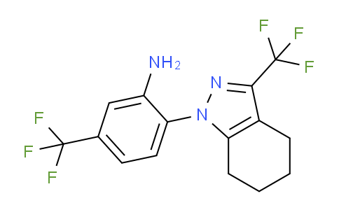 CAS No. 937596-38-8, 5-(Trifluoromethyl)-2-(3-(trifluoromethyl)-4,5,6,7-tetrahydro-1H-indazol-1-yl)aniline