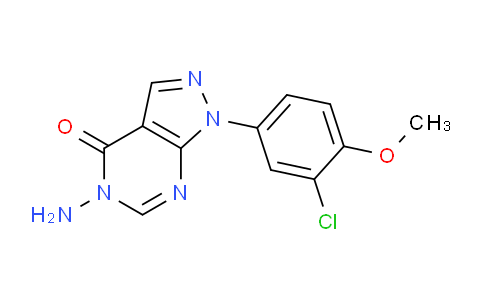 CAS No. 1416340-61-8, 5-Amino-1-(3-chloro-4-methoxyphenyl)-1H-pyrazolo[3,4-d]pyrimidin-4(5H)-one