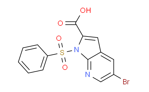 CAS No. 1246088-41-4, 5-Bromo-1-(phenylsulfonyl)-1H-pyrrolo-[2,3-b]pyridine-2-carboxylic acid