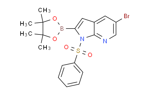 CAS No. 1357387-25-7, 5-Bromo-1-(phenylsulfonyl)-2-(4,4,5,5-tetramethyl-1,3,2-dioxaborolan-2-yl)-1H-pyrrolo[2,3-b]pyridine