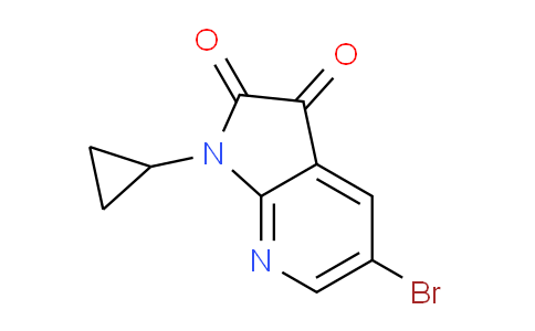 CAS No. 1956379-40-0, 5-Bromo-1-cyclopropyl-1H-pyrrolo[2,3-b]pyridine-2,3-dione