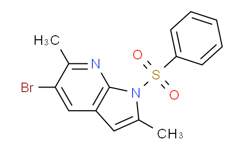 CAS No. 1227270-91-8, 5-Bromo-2,6-dimethyl-1-(phenylsulfonyl)-1H-pyrrolo[2,3-b]pyridine