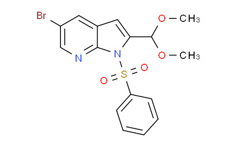 CAS No. 1261365-83-6, 5-Bromo-2-(dimethoxymethyl)-1-(phenylsulfonyl)-1H-pyrrolo[2,3-b]pyridine