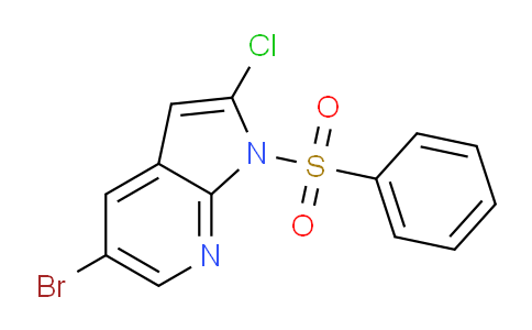 CAS No. 1299607-35-4, 5-Bromo-2-chloro-1-(phenylsulfonyl)-1H-pyrrolo[2,3-b]pyridine