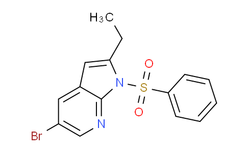 CAS No. 1246088-50-5, 5-Bromo-2-ethyl-1-(phenylsulfonyl)-1H-pyrrolo[2,3-b]pyridine
