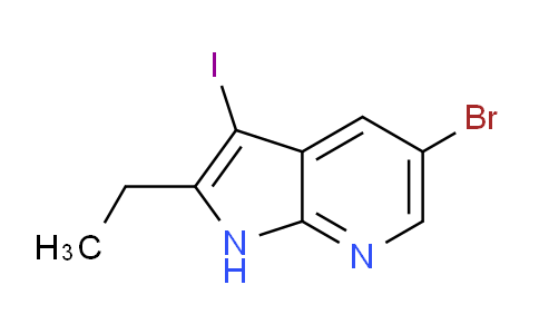 CAS No. 1228666-12-3, 5-Bromo-2-ethyl-3-iodo-1H-pyrrolo[2,3-b]pyridine