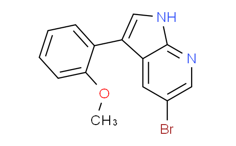 CAS No. 875639-78-4, 5-Bromo-3-(2-methoxyphenyl)-1H-pyrrolo[2,3-b]pyridine