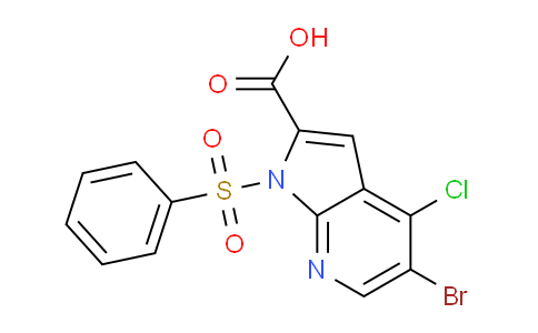CAS No. 1394122-99-6, 5-Bromo-4-chloro-1-(phenylsulfonyl)-1H-pyrrolo[2,3-b]pyridine-2-carboxylic acid