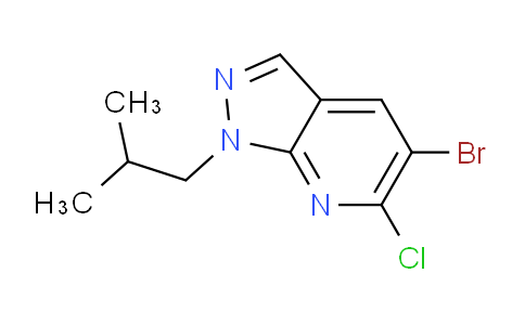 CAS No. 1707569-07-0, 5-Bromo-6-chloro-1-isobutyl-1H-pyrazolo[3,4-b]pyridine