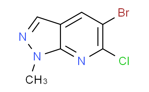 CAS No. 1707585-77-0, 5-Bromo-6-chloro-1-methyl-1H-pyrazolo[3,4-b]pyridine