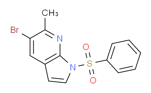 CAS No. 1227270-75-8, 5-Bromo-6-methyl-1-(phenylsulfonyl)-1H-pyrrolo[2,3-b]pyridine