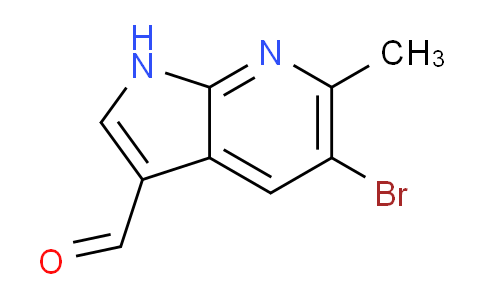 CAS No. 1000343-91-8, 5-Bromo-6-methyl-1H-pyrrolo[2,3-b]pyridine-3-carbaldehyde