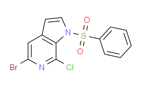 CAS No. 1305325-01-2, 5-Bromo-7-chloro-1-(phenylsulfonyl)-1H-pyrrolo[2,3-c]pyridine