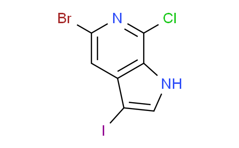 CAS No. 1305325-15-8, 5-Bromo-7-chloro-3-iodo-1H-pyrrolo[2,3-c]pyridine
