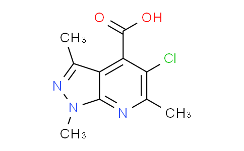 CAS No. 937600-63-0, 5-Chloro-1,3,6-trimethyl-1H-pyrazolo[3,4-b]pyridine-4-carboxylic acid