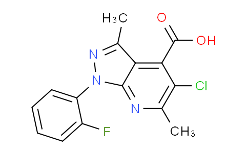 CAS No. 1011398-61-0, 5-Chloro-1-(2-fluorophenyl)-3,6-dimethyl-1H-pyrazolo[3,4-b]pyridine-4-carboxylic acid