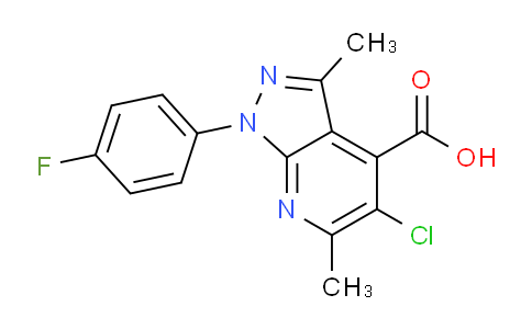 CAS No. 1011399-89-5, 5-Chloro-1-(4-fluorophenyl)-3,6-dimethyl-1H-pyrazolo[3,4-b]pyridine-4-carboxylic acid
