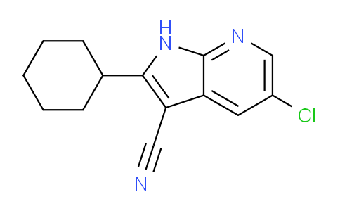 CAS No. 954112-89-1, 5-Chloro-2-cyclohexyl-1H-pyrrolo[2,3-b]pyridine-3-carbonitrile