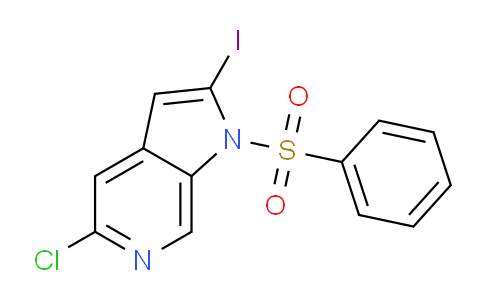 CAS No. 1227269-34-2, 5-Chloro-2-iodo-1-(phenylsulfonyl)-1H-pyrrolo[2,3-c]pyridine