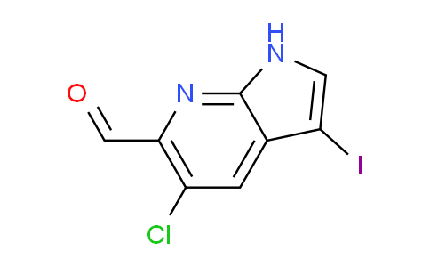 CAS No. 1346447-32-2, 5-Chloro-3-iodo-1H-pyrrolo[2,3-b]pyridine-6-carbaldehyde