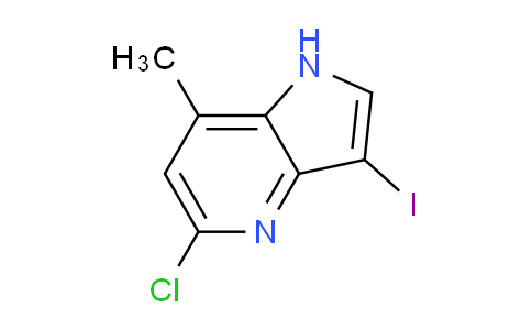CAS No. 1190310-96-3, 5-Chloro-3-iodo-7-methyl-1H-pyrrolo[3,2-b]pyridine