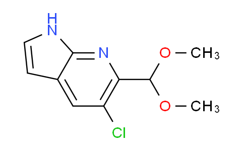 CAS No. 1305324-72-4, 5-Chloro-6-(dimethoxymethyl)-1H-pyrrolo[2,3-b]pyridine