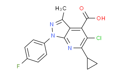 CAS No. 1011397-20-8, 5-Chloro-6-cyclopropyl-1-(4-fluorophenyl)-3-methyl-1H-pyrazolo[3,4-b]pyridine-4-carboxylic acid