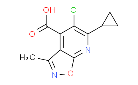 CAS No. 1011396-41-0, 5-Chloro-6-cyclopropyl-3-methylisoxazolo[5,4-b]pyridine-4-carboxylic acid