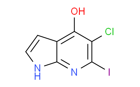 CAS No. 1305324-65-5, 5-Chloro-6-iodo-1H-pyrrolo[2,3-b]pyridin-4-ol