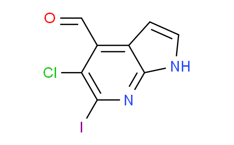 CAS No. 1246088-64-1, 5-Chloro-6-iodo-1H-pyrrolo[2,3-b]pyridine-4-carbaldehyde
