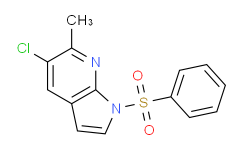 CAS No. 1227269-24-0, 5-Chloro-6-methyl-1-(phenylsulfonyl)-1H-pyrrolo[2,3-b]pyridine