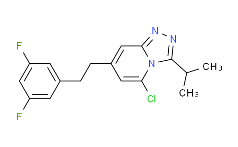 CAS No. 1956340-15-0, 5-Chloro-7-(3,5-difluorophenethyl)-3-isopropyl-[1,2,4]triazolo[4,3-a]pyridine