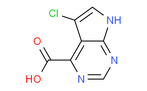 CAS No. 1095822-67-5, 5-Chloro-7H-pyrrolo[2,3-d]pyrimidine-4-carboxylic acid