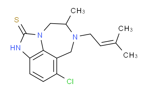 CAS No. 257891-65-9, 5-Chloro-8-methyl-7-(3-methylbut-2-en-1-yl)-6,7,8,9-tetrahydro-2,7,9a-triazabenzo[cd]azulene-1(2H)-thione