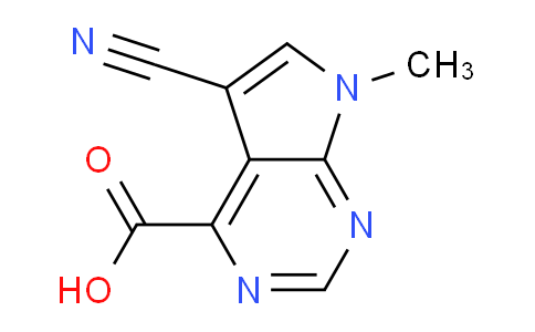 CAS No. 1095822-79-9, 5-Cyano-7-methyl-7H-pyrrolo[2,3-d]pyrimidine-4-carboxylic acid