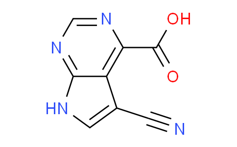 CAS No. 1095822-77-7, 5-Cyano-7H-pyrrolo[2,3-d]pyrimidine-4-carboxylic acid