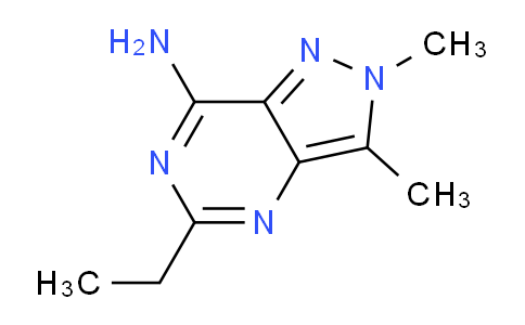 CAS No. 1399663-20-7, 5-Ethyl-2,3-dimethyl-2H-pyrazolo[4,3-d]pyrimidin-7-amine