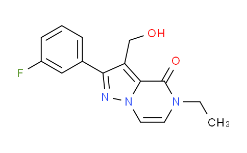 CAS No. 1713590-42-1, 5-Ethyl-2-(3-fluorophenyl)-3-(hydroxymethyl)pyrazolo[1,5-a]pyrazin-4(5H)-one