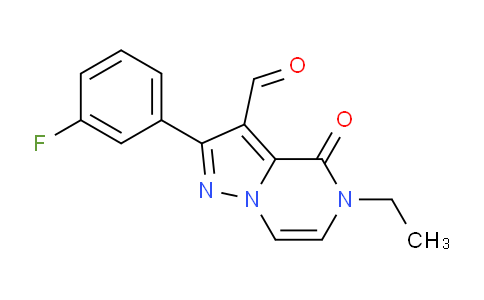 CAS No. 1710833-93-4, 5-Ethyl-2-(3-fluorophenyl)-4-oxo-4,5-dihydropyrazolo[1,5-a]pyrazine-3-carbaldehyde